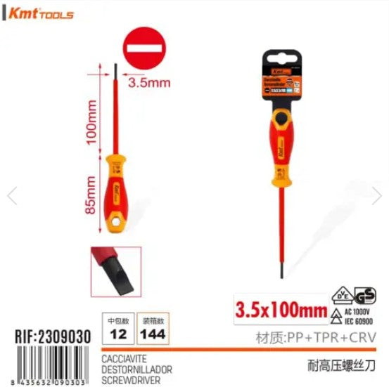 [MOT] 2309030 HIGH PRESSURE RESISTANT SCREWDRIVER/FLAT/3.5*100MM