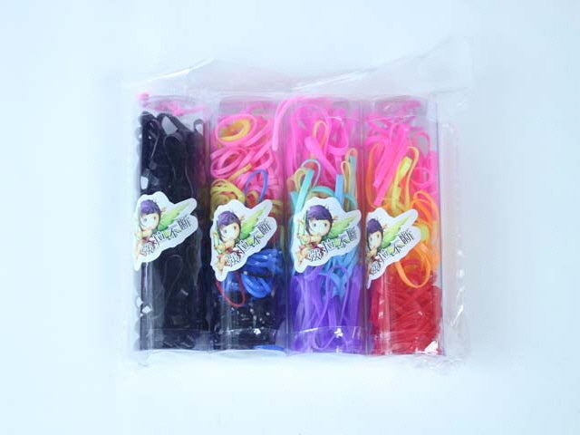 [B&C] 32DA956 HAIR RUBBER BAND-TPU-COLOUR 4PC