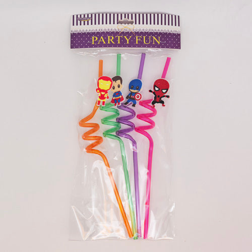 [CNJ] 340910-82 PARTY STRAW 4PC/HEROS