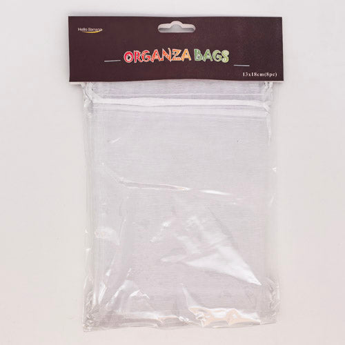 [CNJ] 370534-21 ORGANZA BAGS 8PC 13X18CM/WHITE