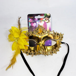 [CNJ] 381515-04 FLORAL MASQUERADE MASK/GOLD