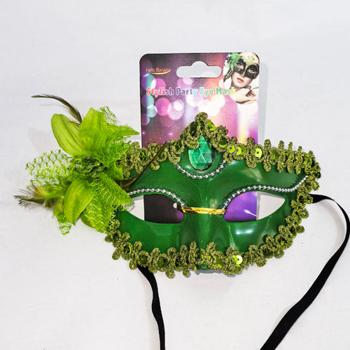 [CNJ] 381515-07 FLORAL MASQUERADE MASK/GREEN
