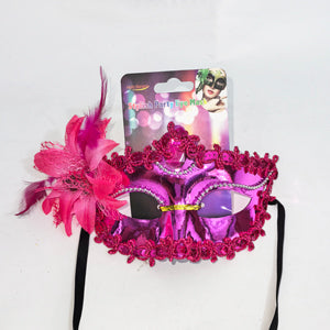 [CNJ] 381515-08 FLORAL MASQUERADE MASK/DEEP PINK