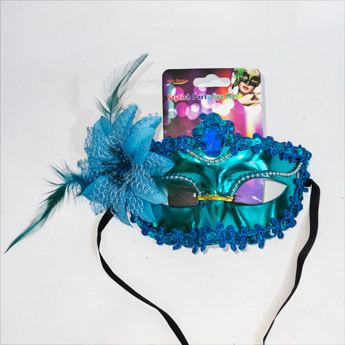 [CNJ] 381515-10 FLORAL MASQUERADE MASK/BLUE