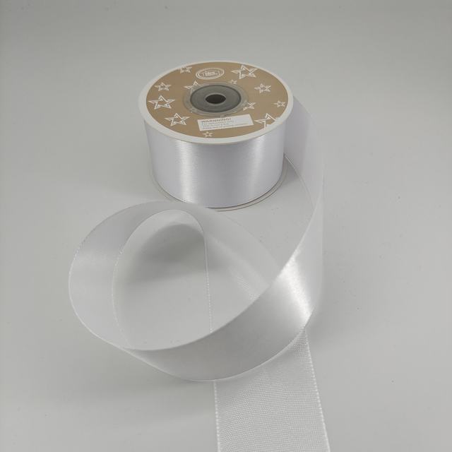 [CIL] 70056 SATIN RIBBON 4CM*22M ,WHITE #01