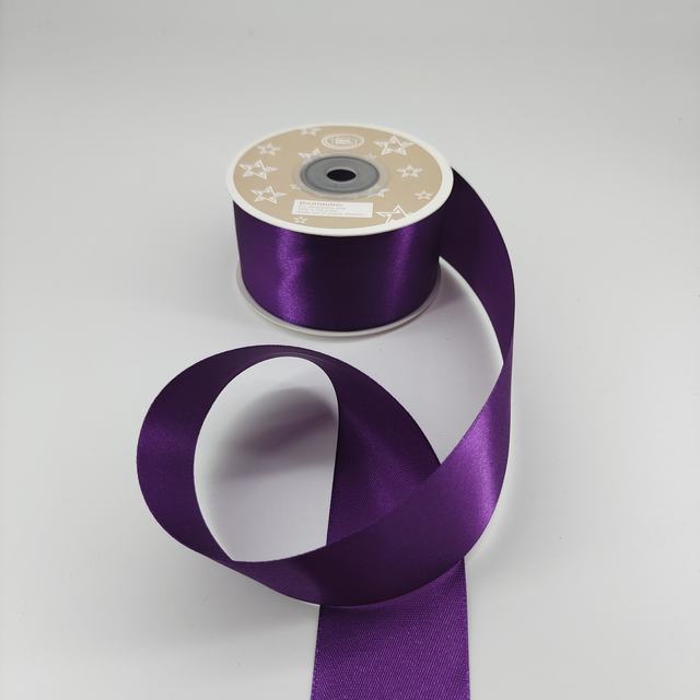[CIL] 70069 DARK PURPLE SATIN RIBBON (3.8CM*25YD, #34)