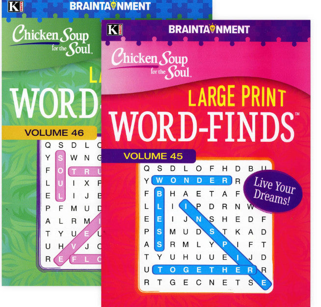 [CNJ] 94-3364 BAZIC KAPPA LARGE PRINT CHICKEN SOUP FOR THE SOUL WORD FINDS PUZZLE BOOK