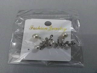 EARRING  PEARL LEAF (ABA0289)