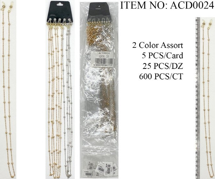 GLASSES STRING GOLD SILVER