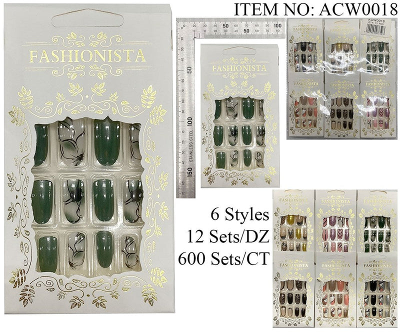 ARTIFICIAL NAIL 12PCS W STICKER 21 A