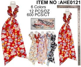 HAIR  SCARF SCRUNCHY 6CLR ASST