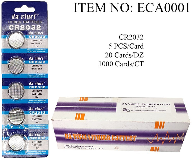 BUTTON BATTERY CR2032 5PC