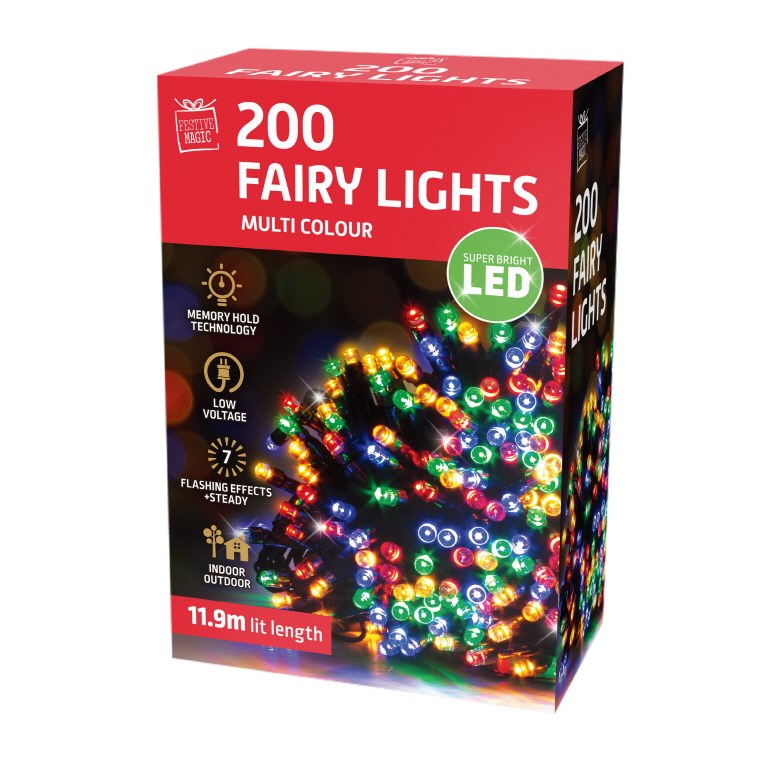 LEDs Flashing 200 Multi Colour [UBL] XB0125