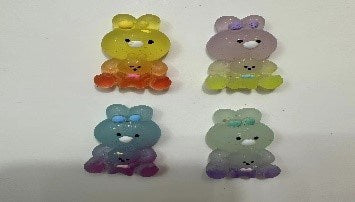 [APO] 08515 4PCS GLOW IN THE DARK SHOE CHARMS-RABBIT