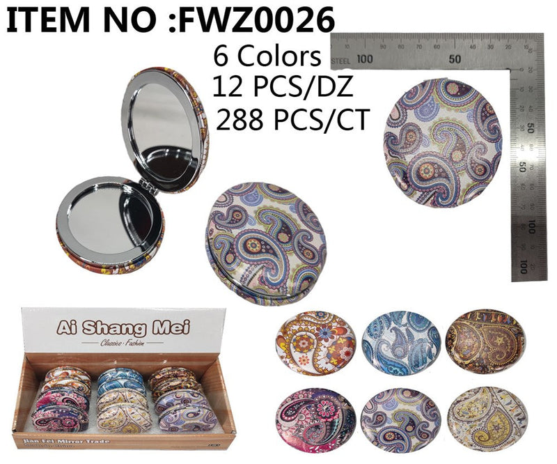 COSMETIC HAND ROUND MIRROR 6CM