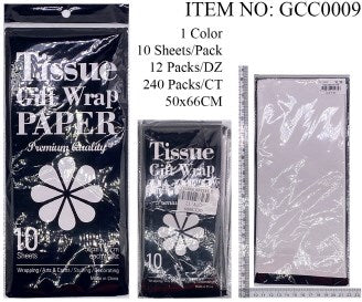 TISSUE 50X66CM 10PC WHITE