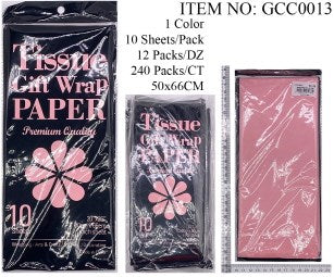 TISSUE 50X66CM 10PC LIGHT PINK