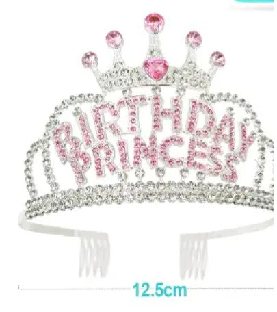 [MOT] GD0393 PRINCESS CROWN BIRTHDAY PRINCESS PINK Φ10CM 1PC