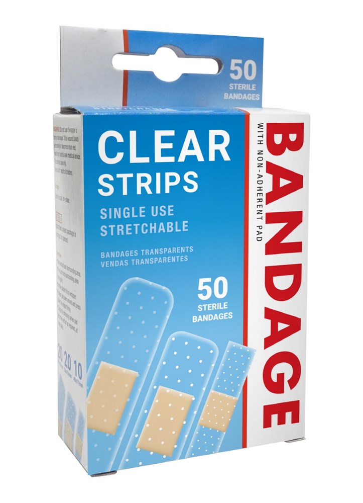 [UBL] AG0365 BANDAGES CLEAR 50PK MIXED