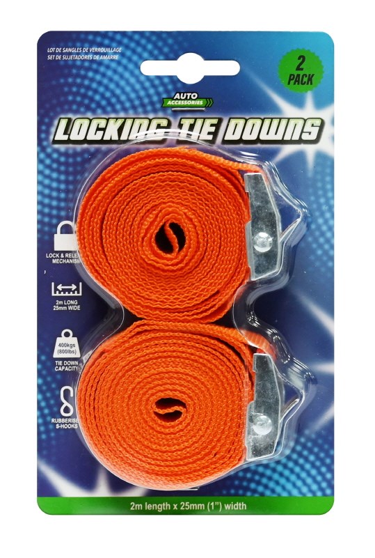 [UBL] HA0020 LOCKING TIE DOWN 25mm 2PK