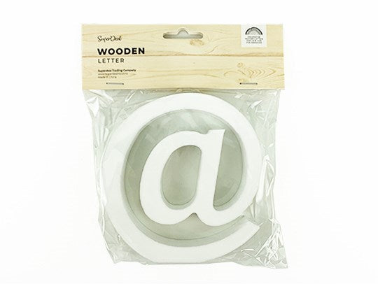 [SUP] AC1464 WOODEN SYMBOL - H12CM - WHITE - @