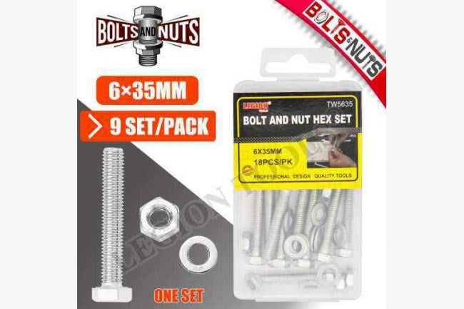 [SKY] TW5635 BOLTS/NUTS & WASHERS 6X35MM 9SET/PACK