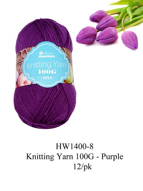 [MEGA] HW1400-8 KNITTING YARN 100G VIOLET
