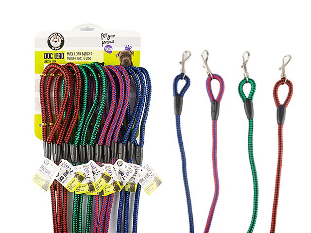 [JEM] DOG 131846 STRIPPED MEDIUM DOG LEAD 120X0.8CM 12KG-20KG