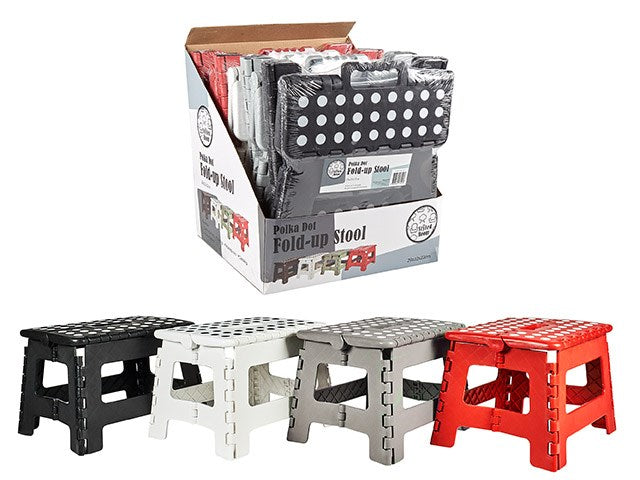 [JEM] HOME 175413 POLKA DOT FOLDING STOOL
