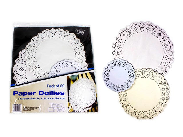 [JEM] KIT 218073 DOILIES 13.5 21 26CM 3AST 60PK (KCA0101)