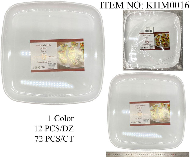 REUSABLE PARTY PLATTER 35.5X35.5CM