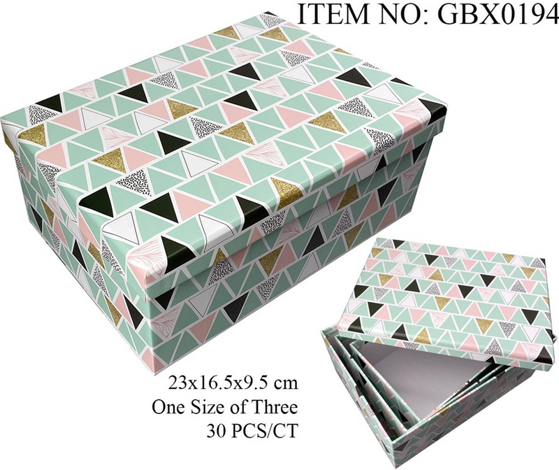 KIT GIFT BOX 3SIZ TRIANGLE GBX0194 TO GBX0192