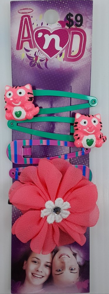 5PK MIXED CLIP SET RAINBOW