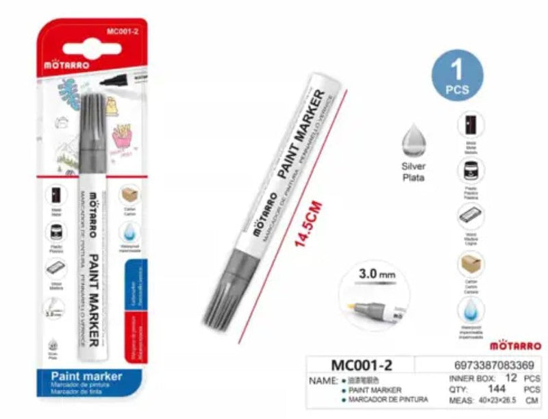 [MOT] MC001-2 PAINT MARKER SILVER