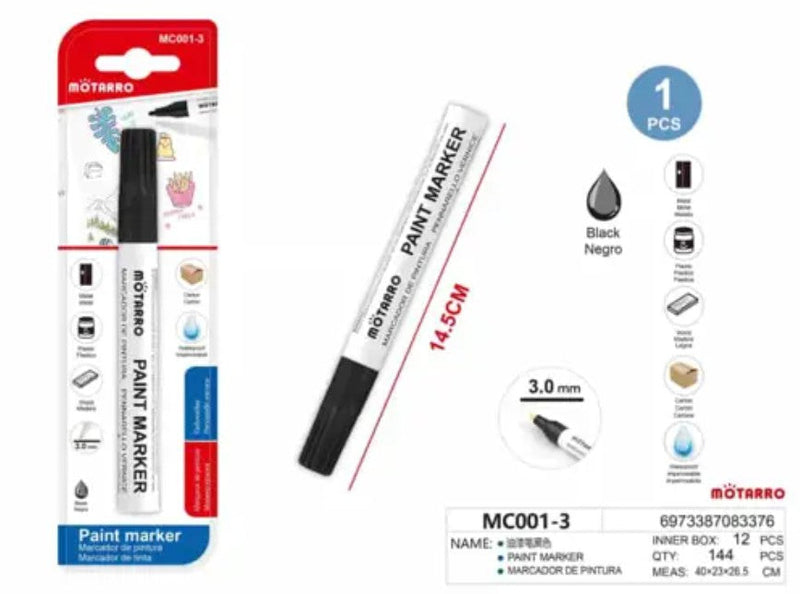 [MOT] MC001-3 PAINT MARKER BLACK