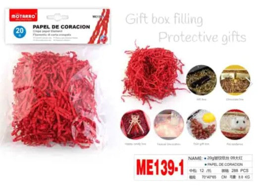 [MOT] ME139-1 GIFT WRAP CRINKLE & FILLER PAPER/20G/RED