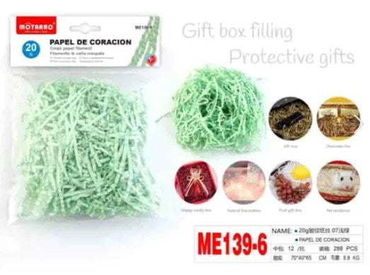 [MOT] ME139-6 GIFT WRAP CRINKLE & FILLER PAPER/20G/LIGHT GREEN