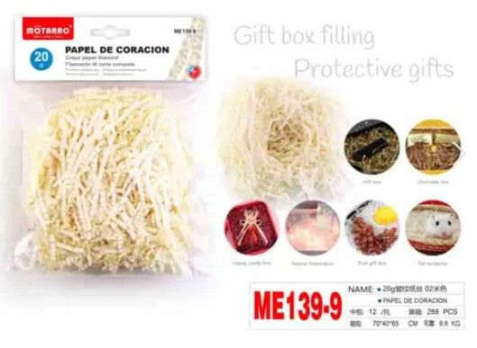[MOT] ME139-9 GIFT WRAP CRINKLE & FILLER PAPER/20G/CREAM