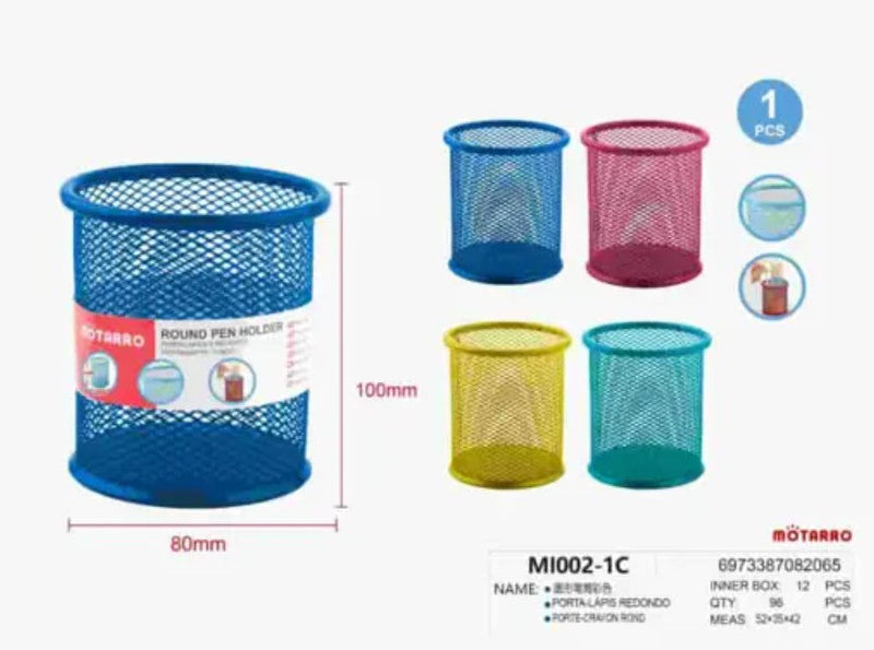 [MOT] MI002-1C ROUND MESH PEN HOLDER COLORFUL
