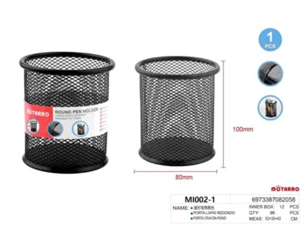 [MOT] MI002-1 ROUND MESH PEN HOLDER BLACK