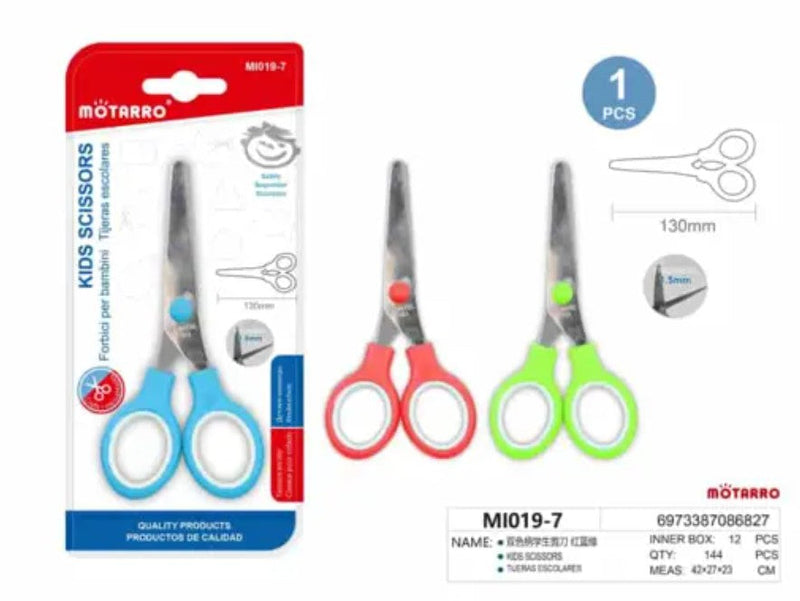 [MOT] MI019-7 KIDS CRAFT SCISSORS RED/BLUE/GREEN