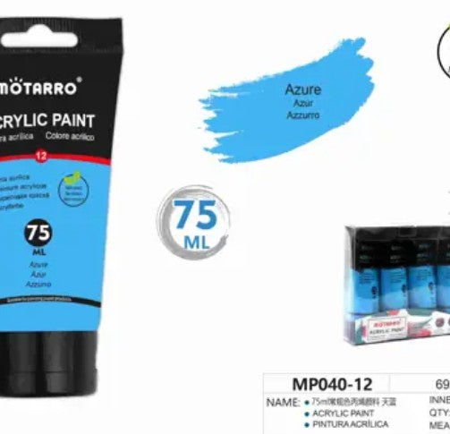 [MOT] MP040-12 75ML ACRYLIC PAINT-AZURE