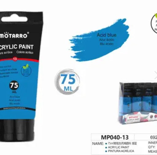[MOT] MP040-13 75ML ACRYLIC PAINT-ACID BLUE