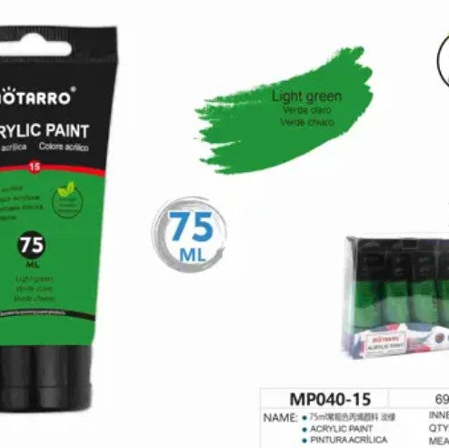 [MOT] MP040-15 75ML ACRYLIC PAINT-LIGHT GREEN