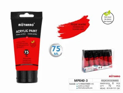 [MOT] MP040-3 75ML ACRYLIC PAINT-RED