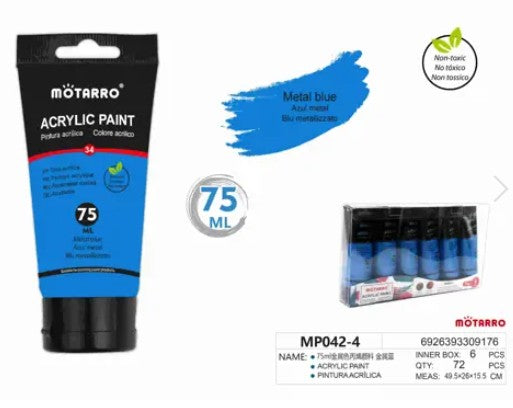 [MOT] MP042-4 75ML ACRYLIC PAINT-METAL BLUE