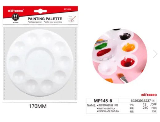 [MOT] MP145-6 11 WELLS ROUND PAINTING PALETTE