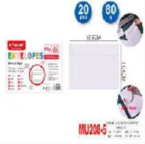 [MOT] MU208-5 80G 114*162MM WHITE ENVELOPES 20PCS