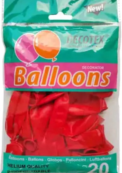 [MOT] PARTY4409 BALLOON 20PCS RED