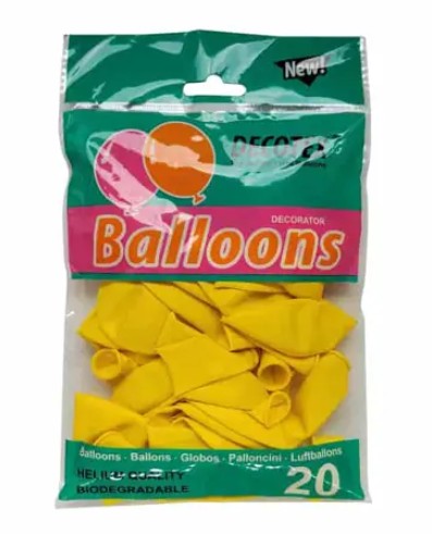 [MOT] PARTY4410 BALLOON 20PCS YELLOW